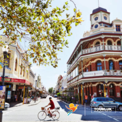 Phố cổ Fremantle Perth với kiến trúc lịch sử, quán cà phê và không khí sôi động