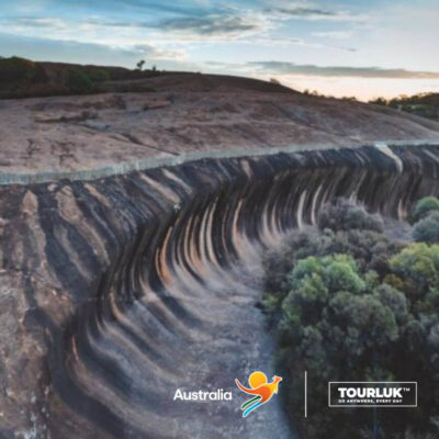 Wave Rock Hyden với hình dạng như con sóng tự nhiên tại Tây Úc