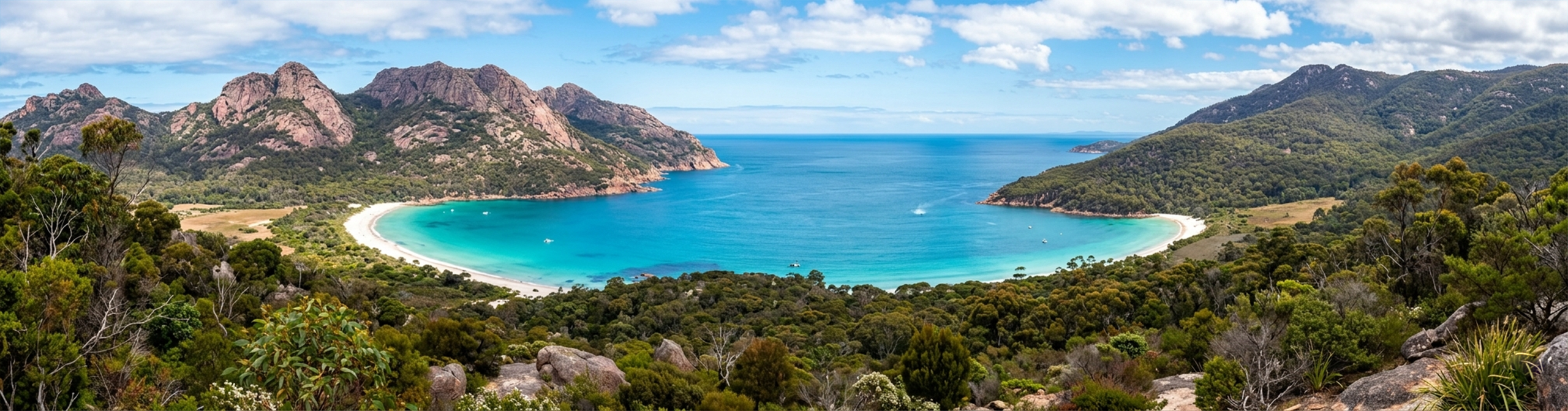 Wineglass Bay tại Tasmania, Úc – một trong những bãi biển đẹp nhất thế giới trong hành trình tour Úc cùng Tourluk