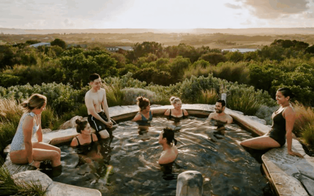 Peninsula Hot Springs thermal pools Melbourne Australia outdoor spa relaxation