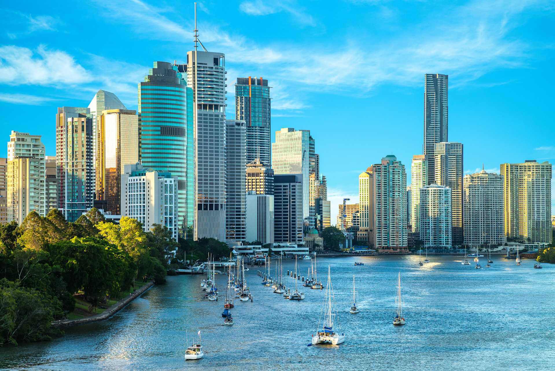 Thành phố Brisbane ven sông Brisbane River – điểm đến nổi bật khi du lịch Brisbane Úc