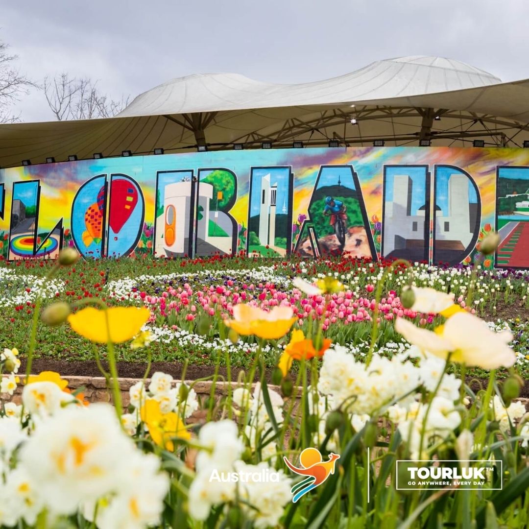 Lễ hội Floriade Canberra với hàng triệu bông hoa rực rỡ tại thủ đô Canberra của Úc vào mùa xuân